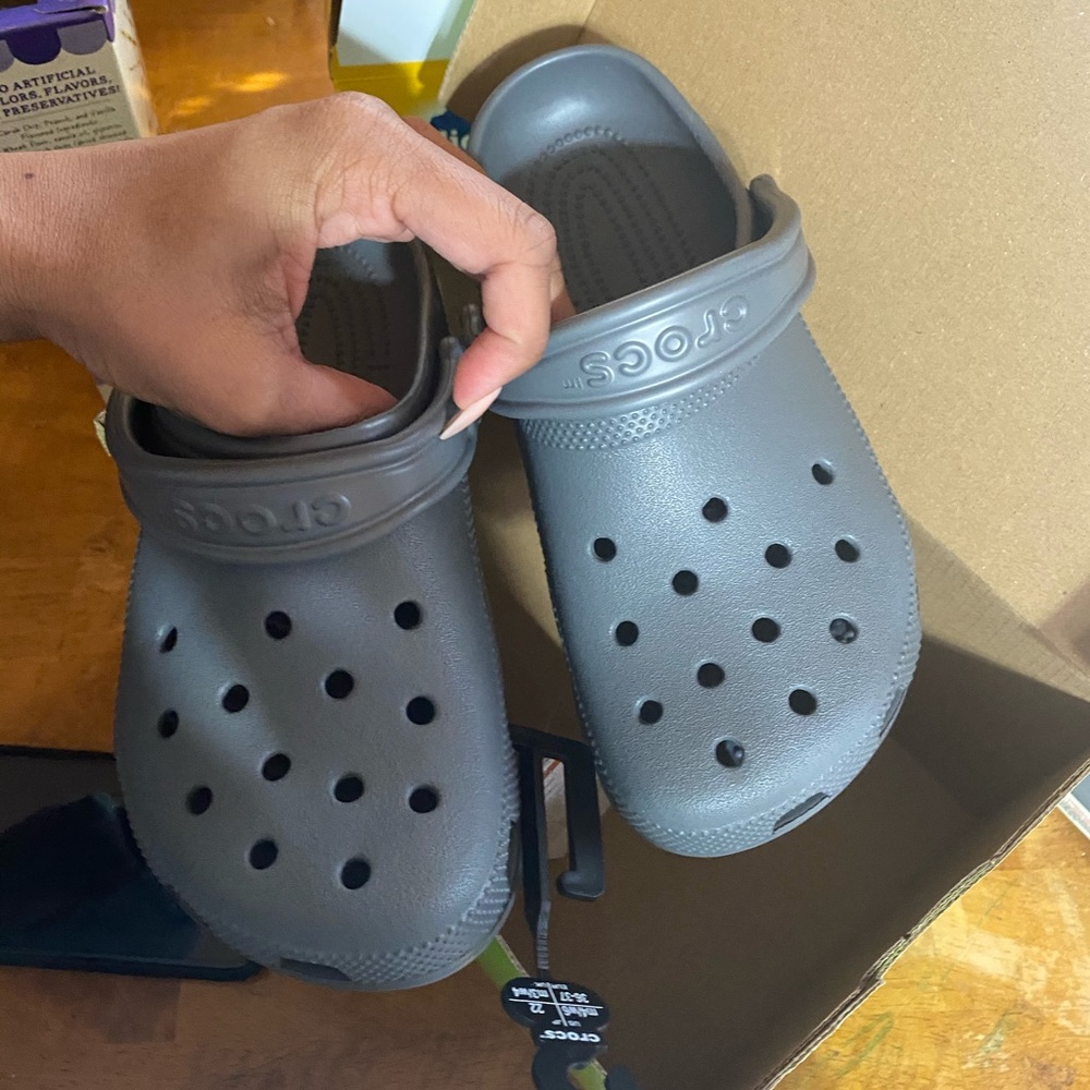 Gray crocs